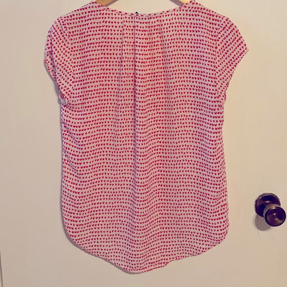 H&M Heart pattern red & white blouse - Picture 3 of 3